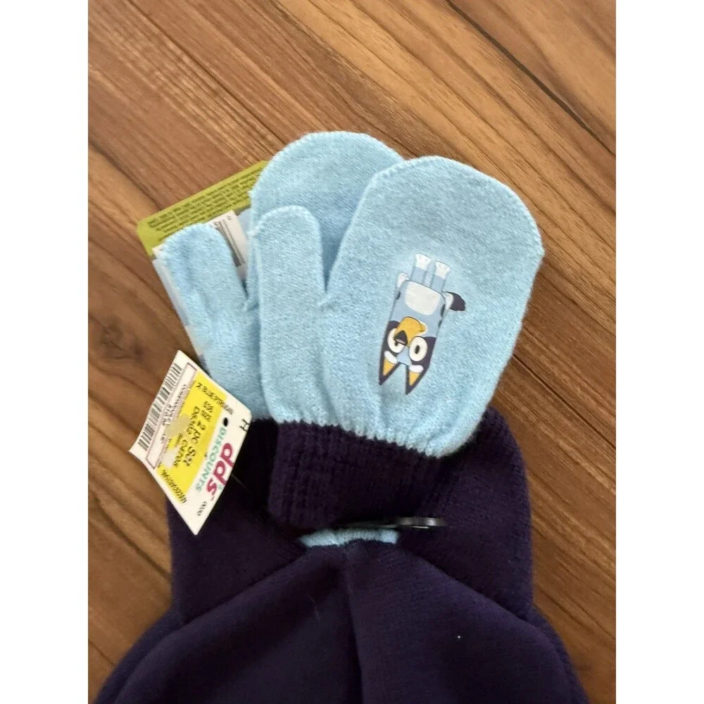 Bluey Earflap Beanie & Mittens Set